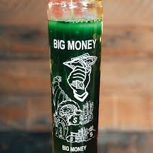 CANDLE BIG MONEY Screened Glass 12 PK GREEN