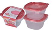 BRANDELLO Plastic Container Deep SQ 3PK /36