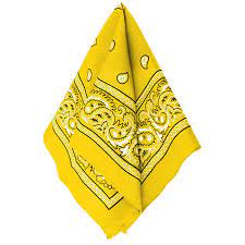 BANDANAS YELLOW 12-PK