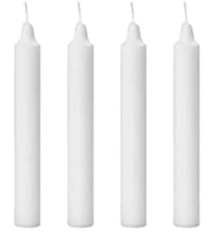CANDLE HOUSEHOLD WHITE 4PK