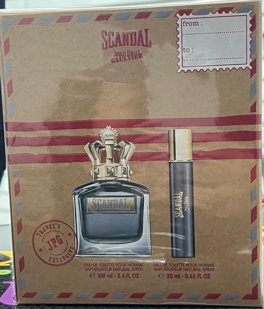 JEAN PAUL G SCANDAL 3.4oz+2.5ml EDP F/M