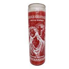 CANDLE DIVINE SAVIOR / GRAN PODER 12PK RED