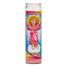 CANDLE 8" W/Label DIVINO NINO JESUS 400ML-12pk PINK