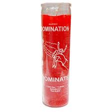 CANDLE 8" DOMINACION 12PK RED/12