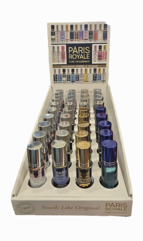 Paris Royale Roll On Fragrance 36pk Display