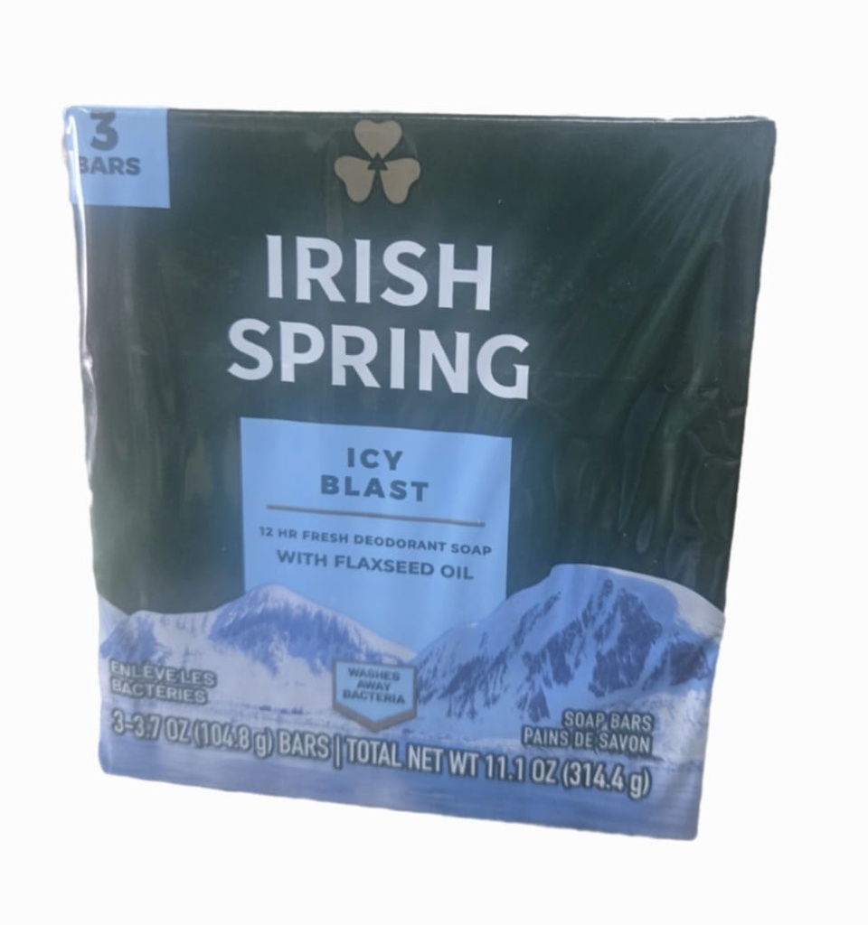 IRISH SPRING SOAP ICY BLAST 3.7oz - 3PK /18