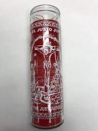 CANDLE 8" JUSTO JUEZ 12PK RED