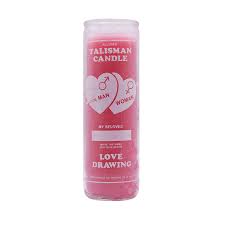 CANDLE LOVE DRAWING 12PK PINK