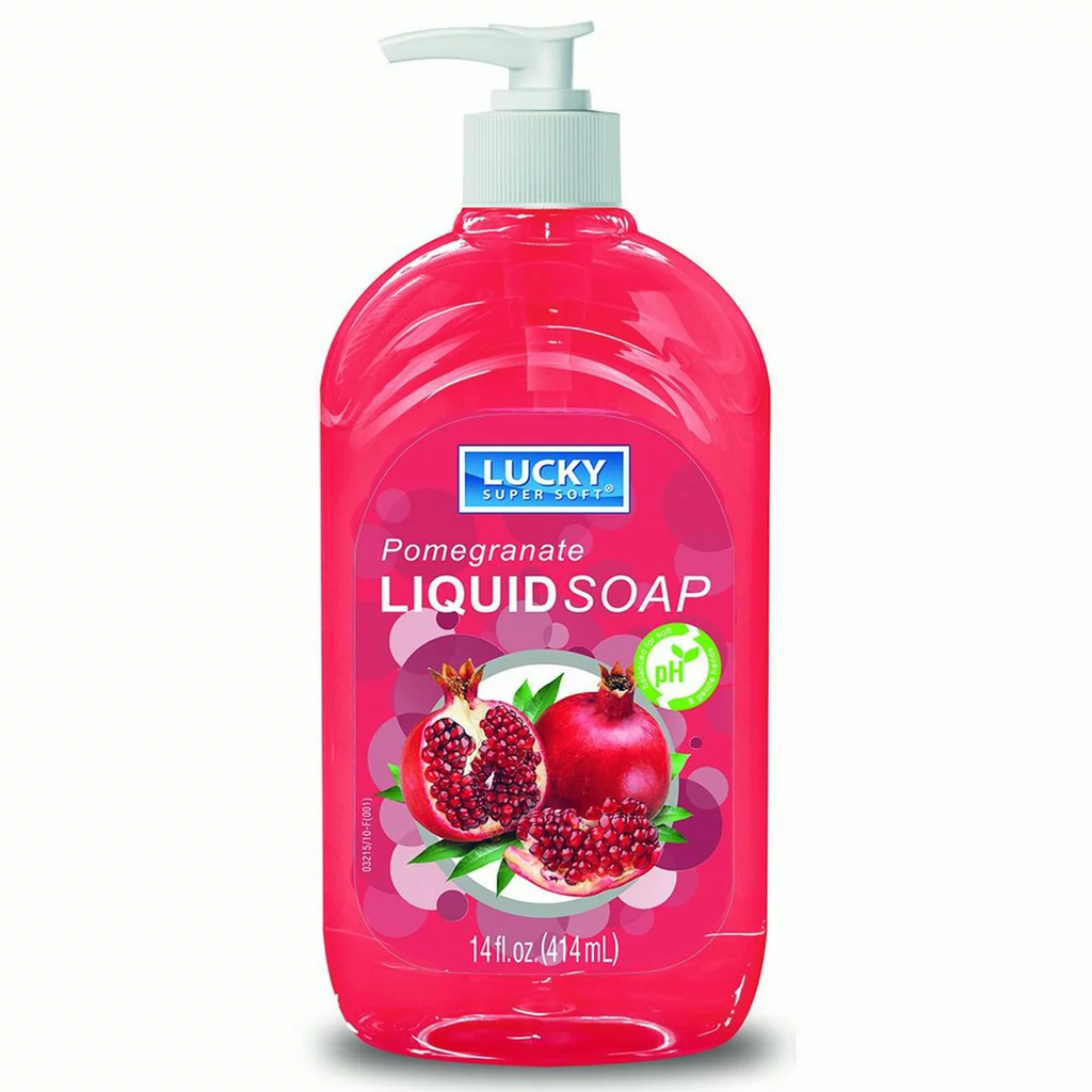 LUCKY LIQUID CLEAR SOAP POMEGRANATE 14oz /12