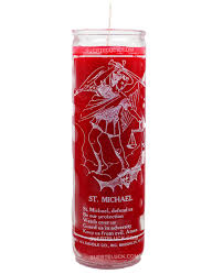 CANDLE SAN MICHAEL / MIGUEL 8" 12PK RED
