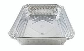 ALUMINUM TRAY 1/2 SIZE RECT. 50PK /BOX #3256