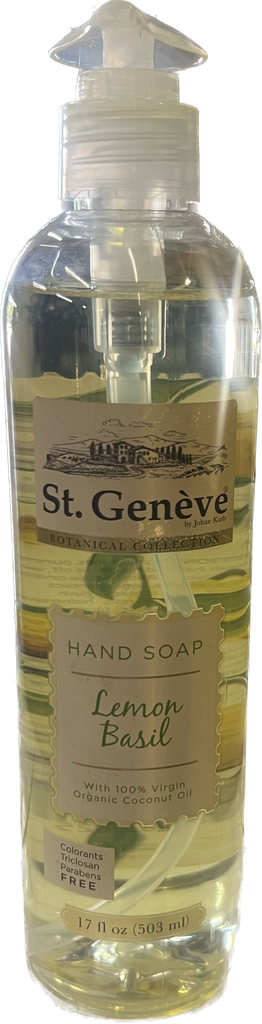 HAND SOAP ST GENEVE LEMON BASIL 17OZ/24