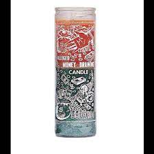 CANDLE Money Drawing 8" screened 12pk Green/Pink