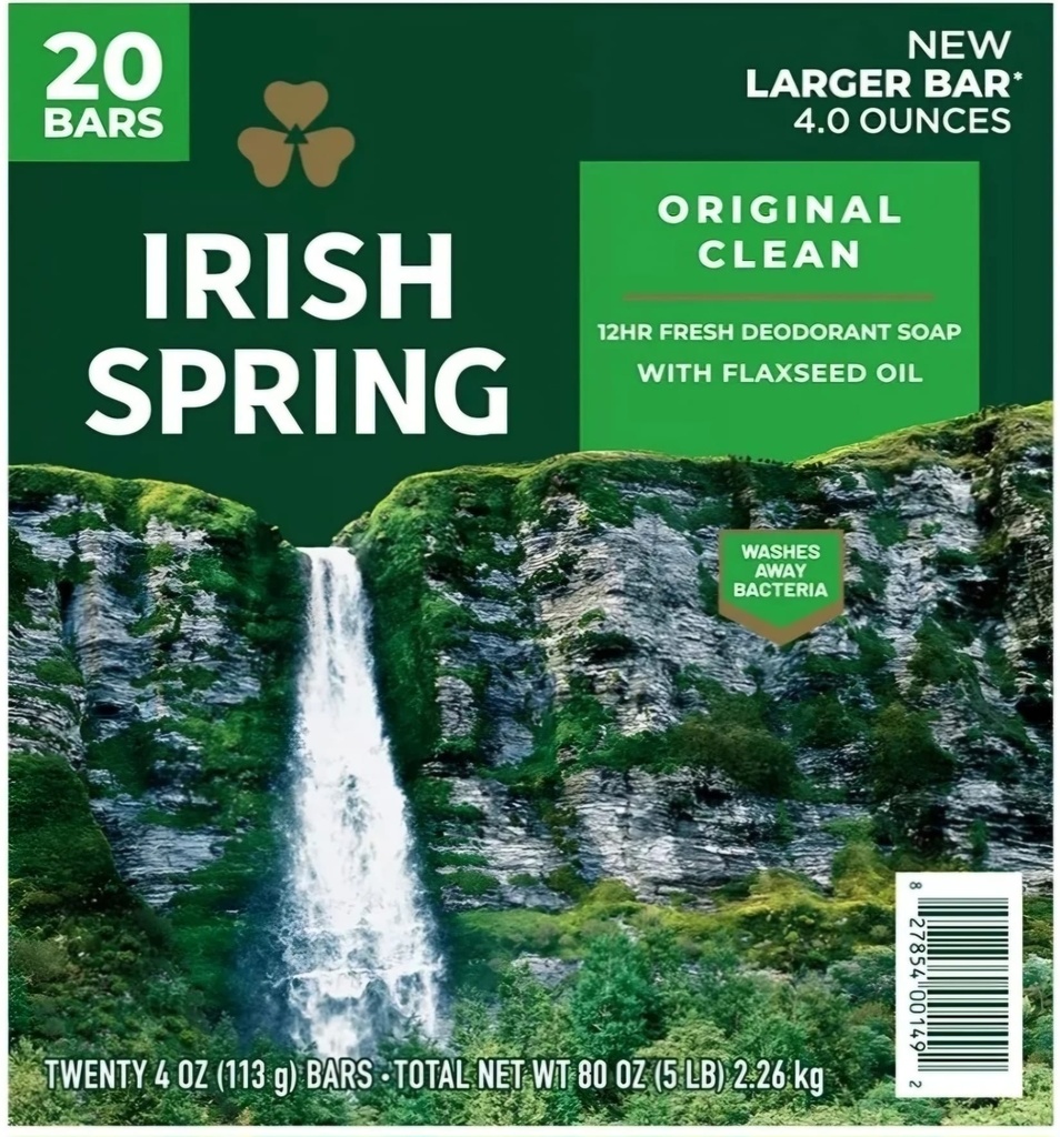 IRISH SPRING SOAP 4oz - 20PK /4