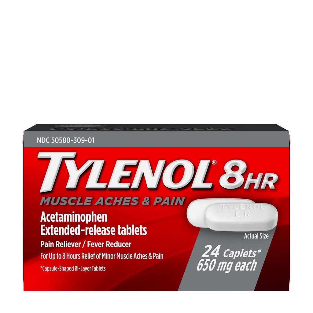 TYLENOL 8hr MUSCLE & PAIN x 24 CAPS /6