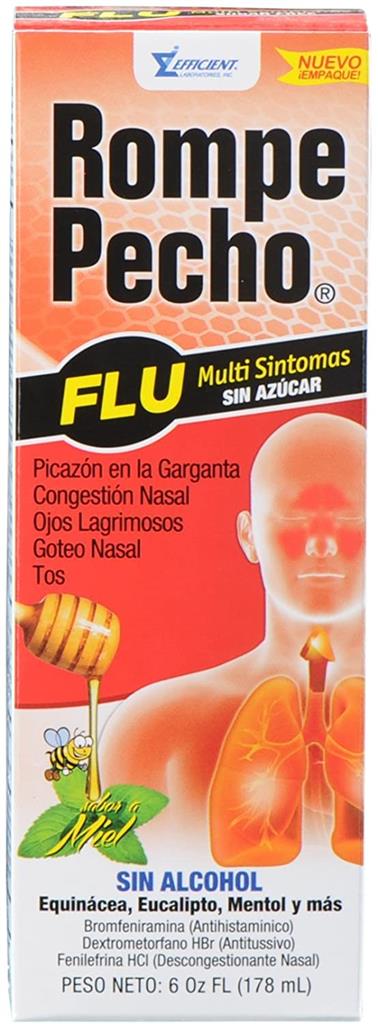 ROMPE PECHO FLU (ROJO) 6oz /24