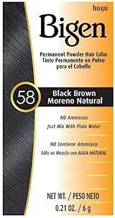 BIGEN COLOR HAIR #58 BLACK BROWN 6gm /12