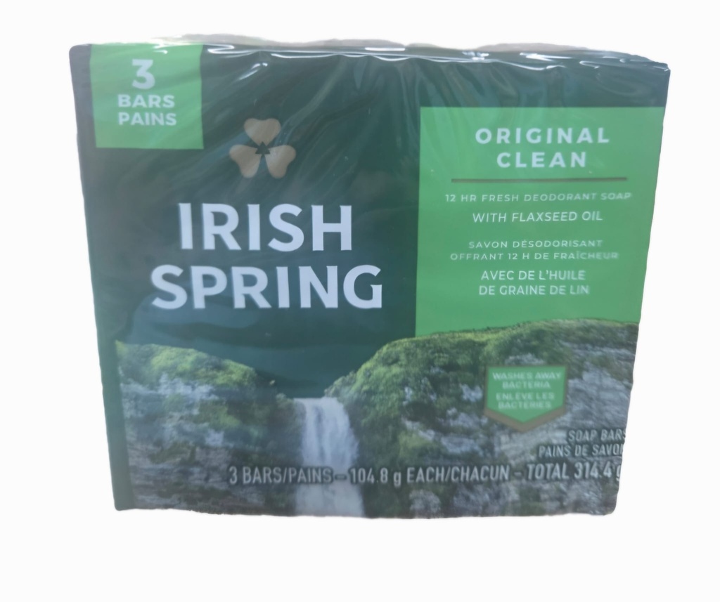 IRISH SPRING SOAP ORIGINAL 3.75oz  3-PK /18