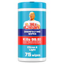 MR. CLEAN DISINFECTING WIPES 75CT /6
