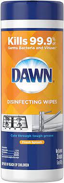 DAWN DISINFECTING WIPES 35 CT /12