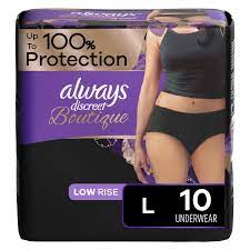 ALWAYS DISCREET UNDERWEAR PADS MAXIMUM LG  10CT /2