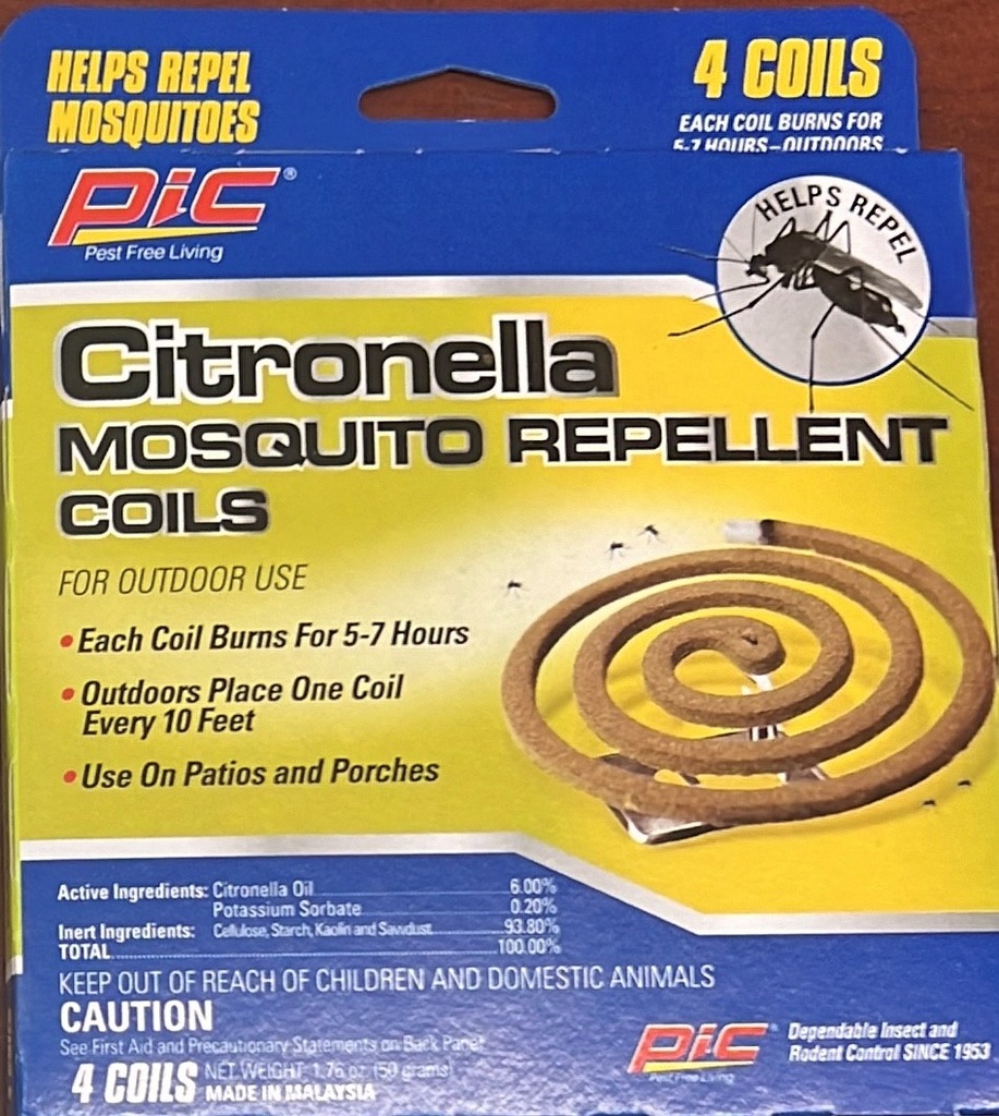 CITRONELLA MOSQUITO REPELLENT COILS 4-PK /12