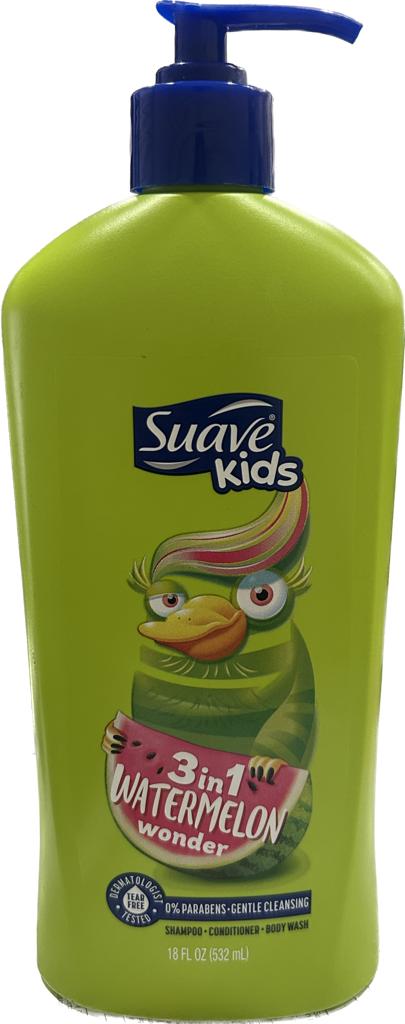 SUAVE KIDS 3 in 1 SHAMPOO & COND. MELON 18oz /4