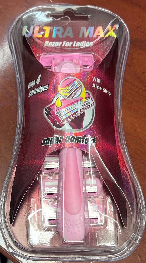 ULTRA MAX RAZOR + 4 cartridges PINK /96