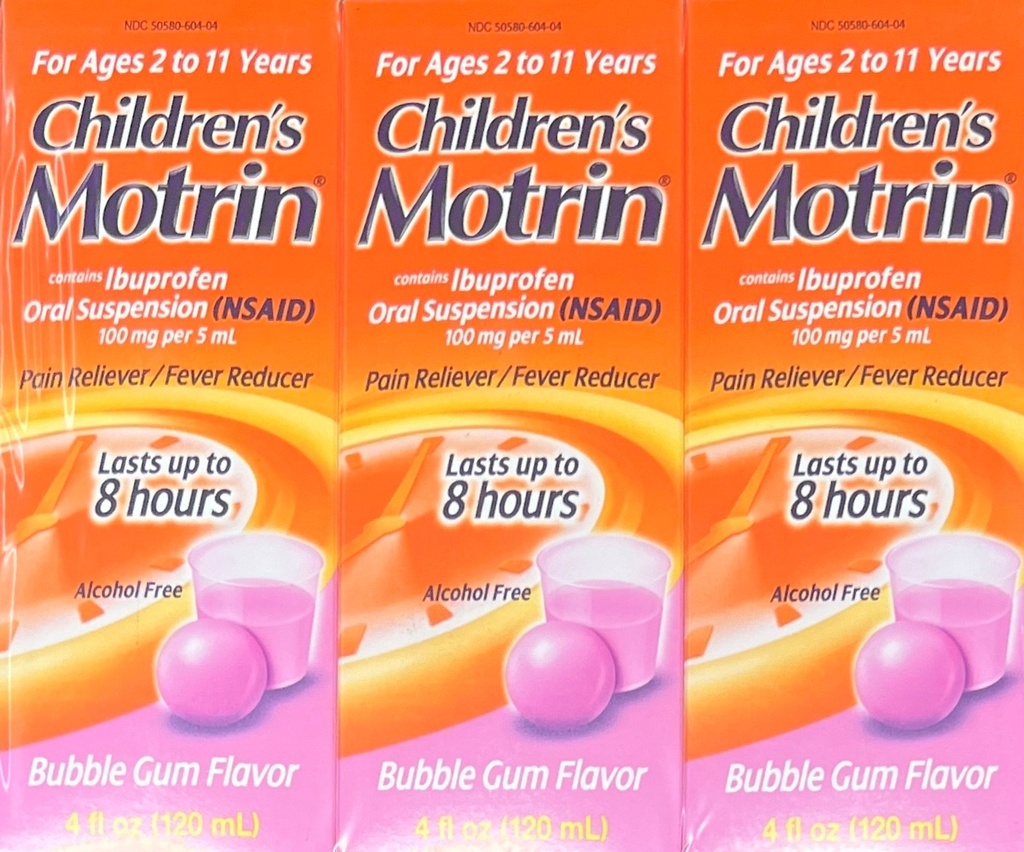 MOTRIN CHILDREN'S Bubble Gum 4oz /36 exp 8/26