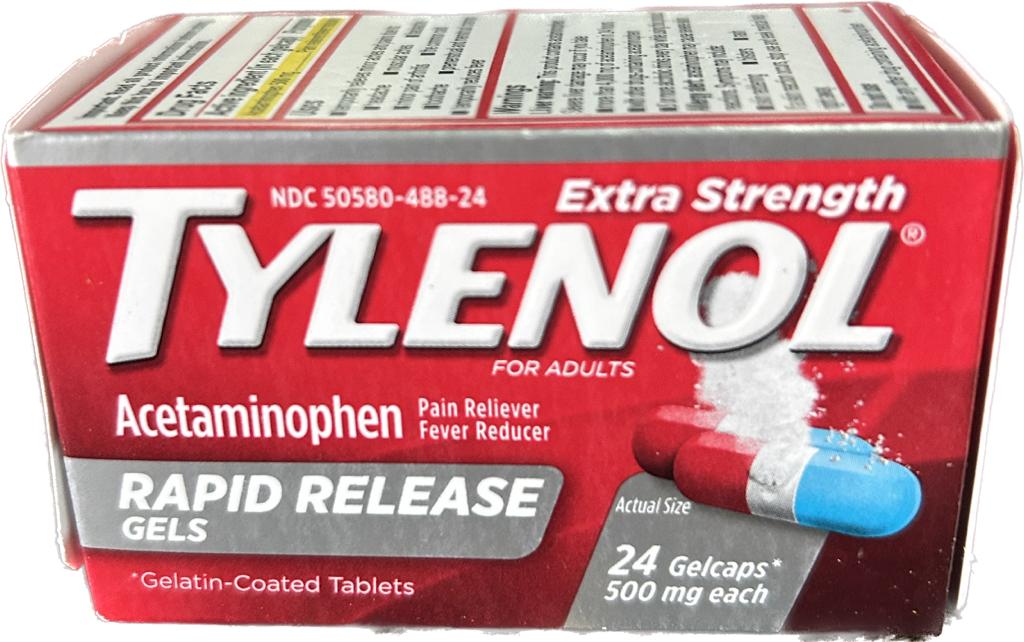 TYLENOL X/STRENGHT 500mg X 24 Gel Caps /6