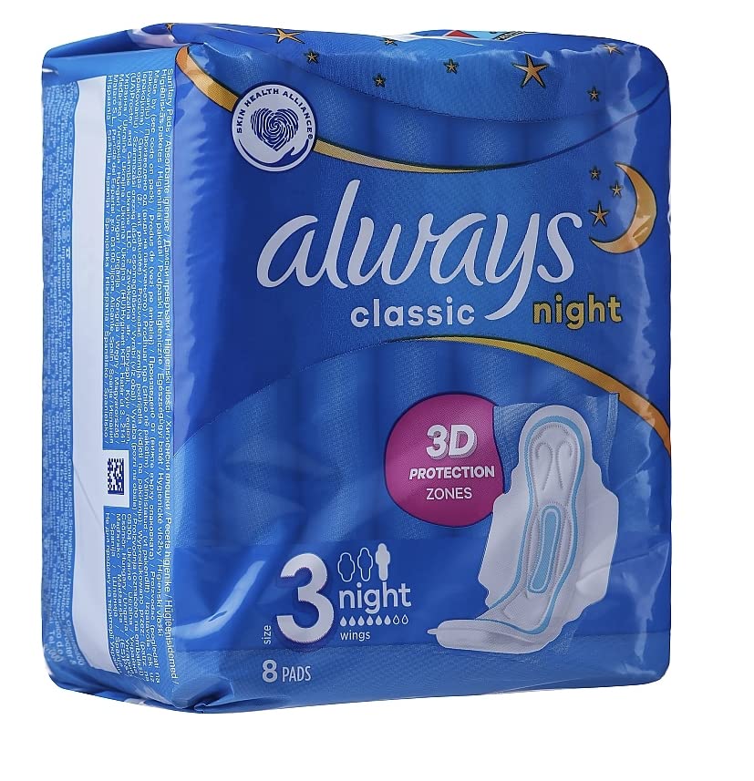 ALWAYS CLASSIC NIGHT 8CT (BLUE) /18