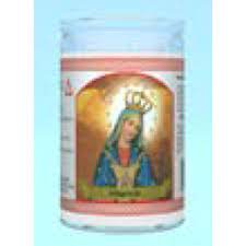 CANDLE 50 HR 3" GUADALUPE WHITE 12PK