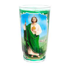 CANDLE 50 HR 3" SAN JUDAS 24PK GREEN