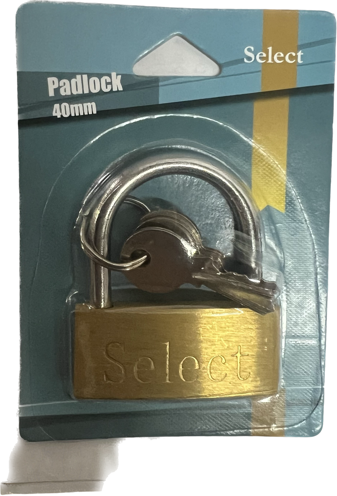 BRASS PADLOCK GOLD 40mm/240