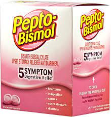 PEPTO BISMOL BOX CHEWABLE TABS.  25-PK of 2's /12