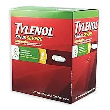 TYLENOL SINUS Severe Box25-PK x 2's /20 exp 10/25