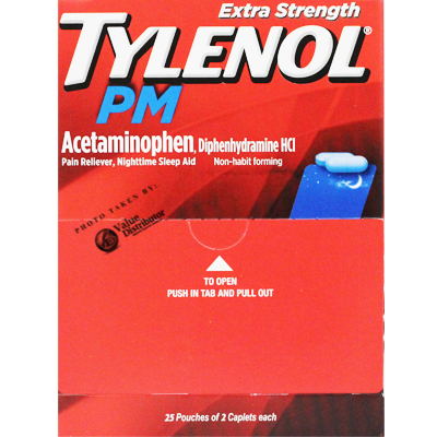 TYLENOL PM BOX 25-PK x 2's /20 exp 1/27