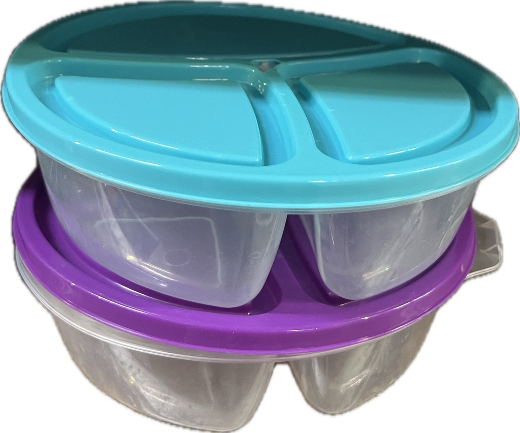 Round Food Container With Division 47oz - 1.4Lt /36