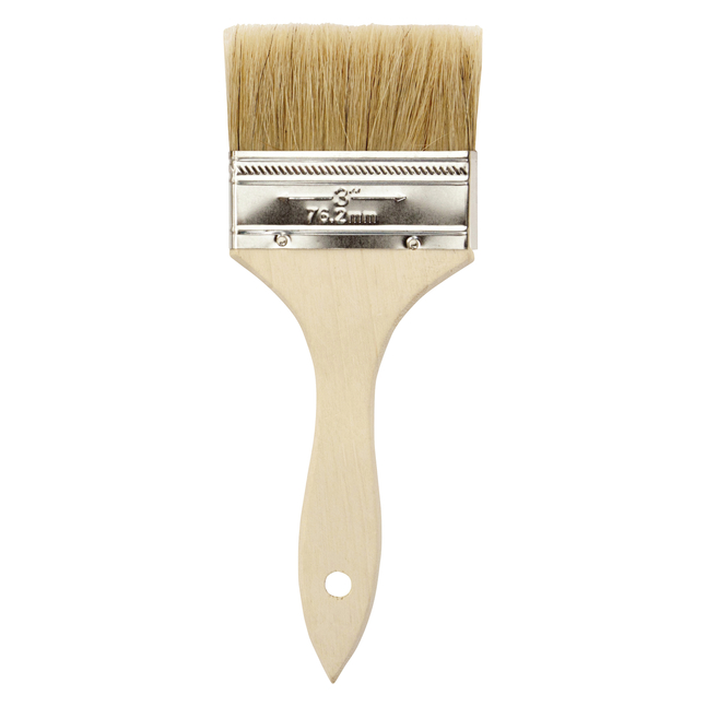 PAINT BRUSH 3'' WHITE BRISTLE /12