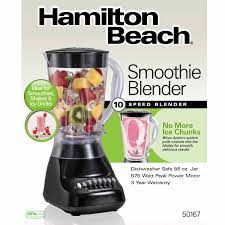 HAMILTON BEACH 10SP Plastic Blender Blk 50167 /2