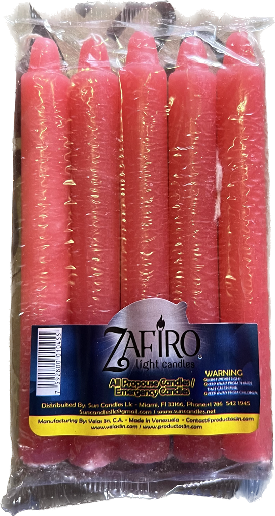 ZAFIRO CANDLE HOUSEHOLD 6" PINK 5PK /24