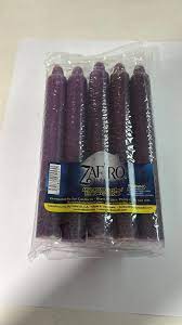 ZAFIRO HOUSEHOLD CANDLE 6" PURPLE 5PK /24