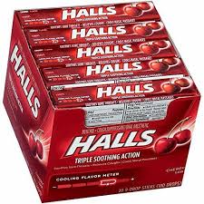 HALLS COUGH DROPS CHERRY 21-PK /BOX