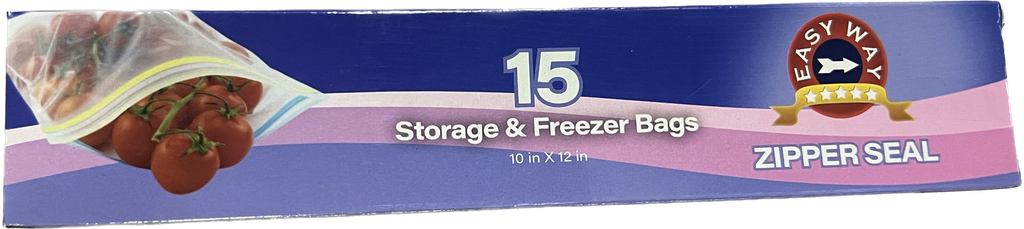 EASY WAY FREEZER & STORAGE BAGS GALLON 15CT  /24