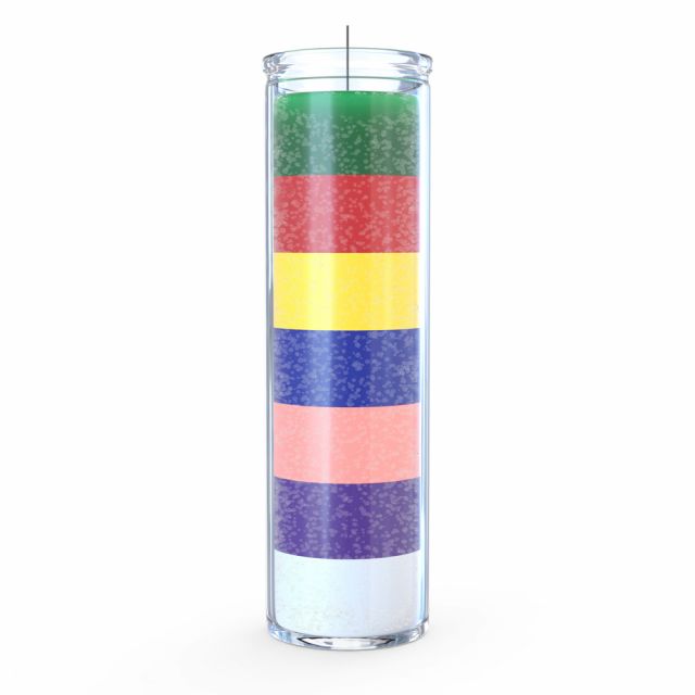 CANDLE 8" PLAIN 400ml  7 COLORS 12PK