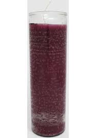 CANDLE 7 DIA 470ml CLEAR PURPLE 12PK