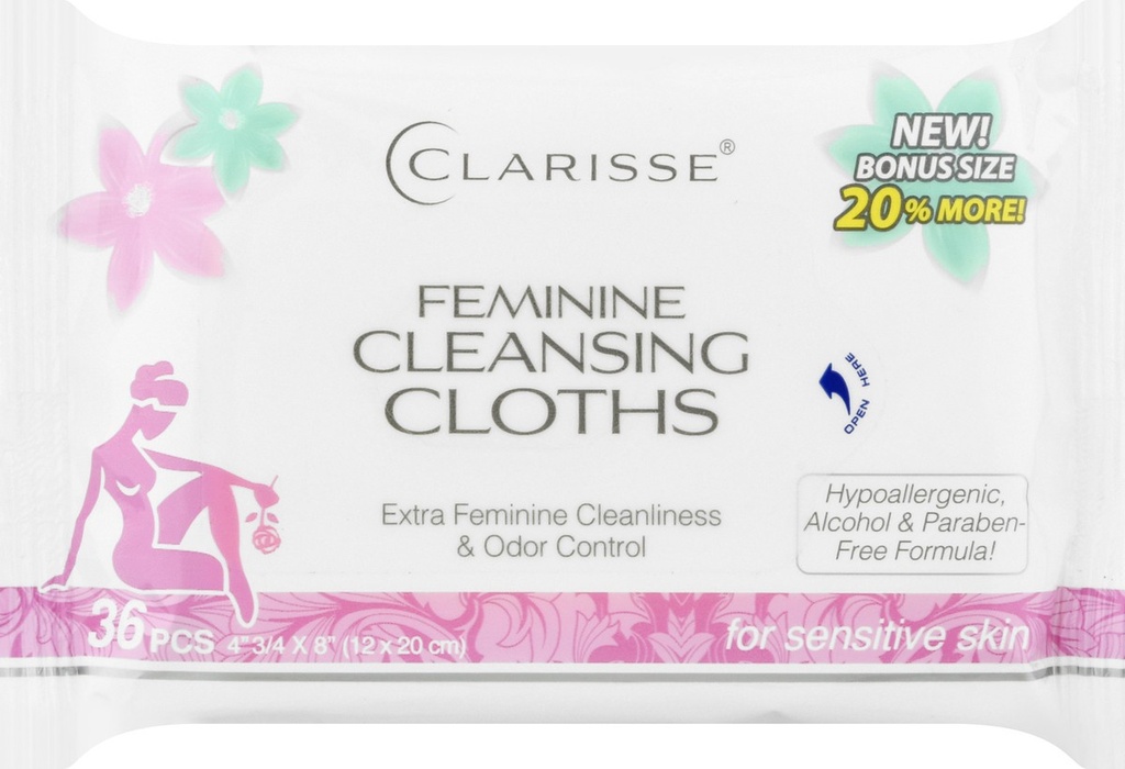 CLARISSE FEMININE CLEANSING CLOTHS 36pcs /24