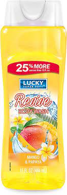 LUCKY BODY WASH MANGO & PAPAYA 12oz /12