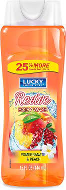 LUCKY BODY WASH Pomegranate & Peach12oz /12