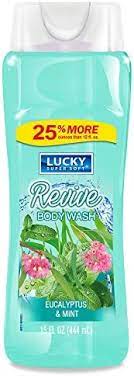 LUCKY BODY WASH EUCALYPTUS MINT 12oz /12